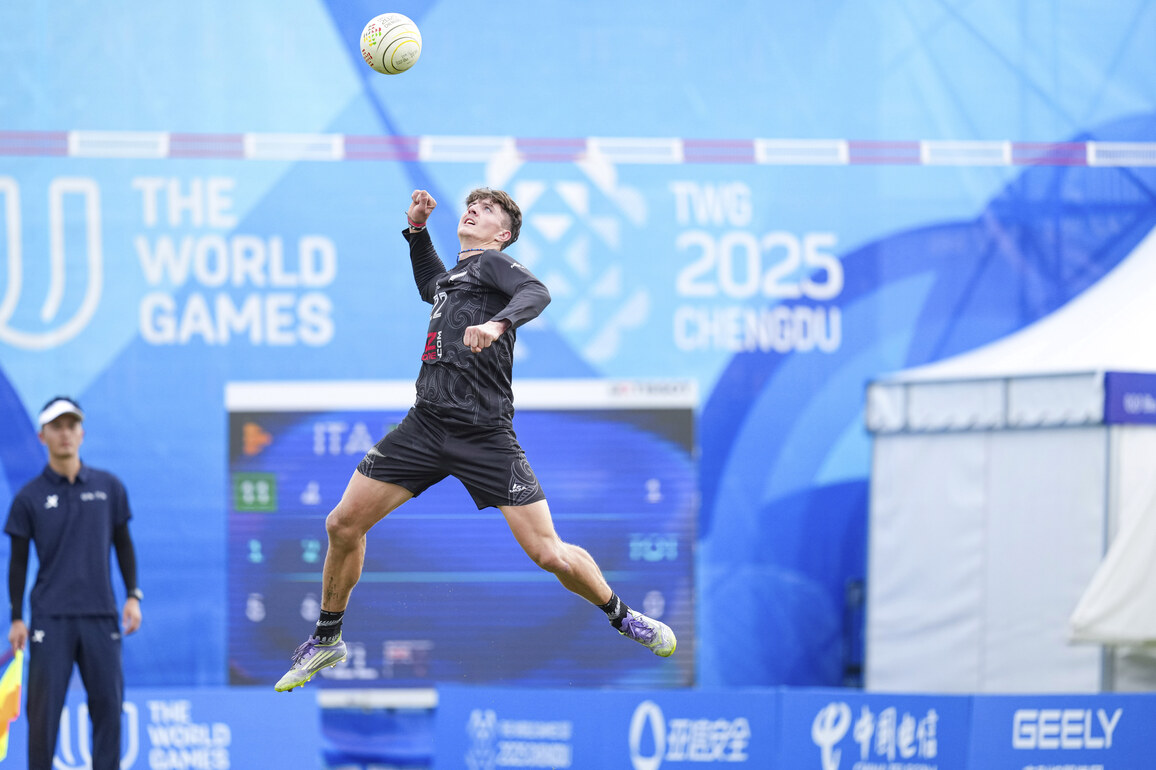 (SP)CHINA-CHENGDU-THE WORLD GAMES 2025-FISTBALL-MEN'S PRELIMINARY ROUND-ITA VS NZL (CN)