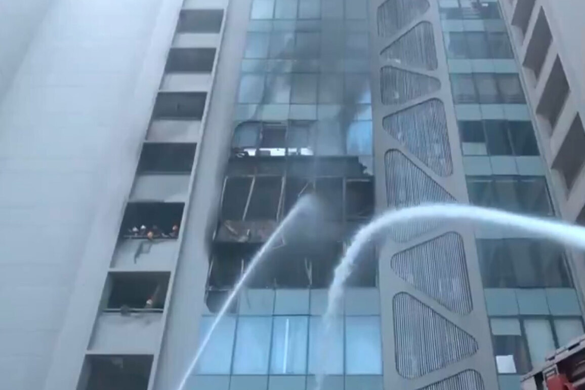 Gujarat: Fire engulfs Solitaire Tower in Ahmedabad's Makarba area, 50 rescued
