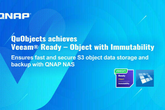 QNAP S3-compatible Storage Solution "QuObjects" Certified as Veeam Ready - Object with Immutability