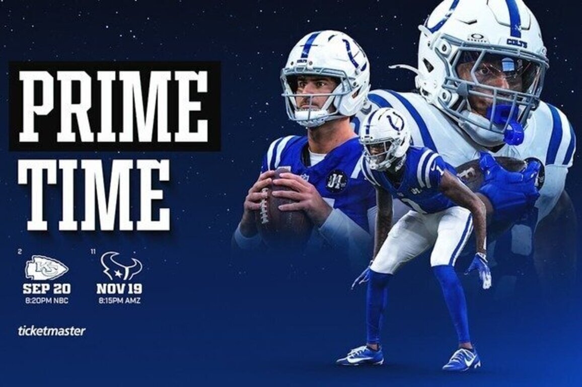 Colts scheduled for 2 primetime games in 2026 regular season