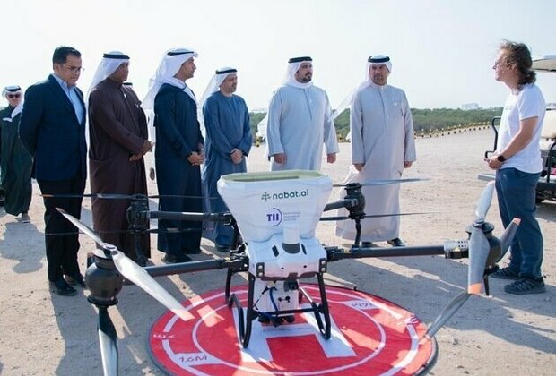 Environment Agency - Abu Dhabi showcases innovative use of drones to plant mangroves in Bahrain