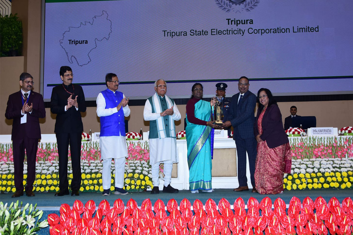 Tripura State Electricity Corporation Limited receives 'Energy Conservation Award' from President Murmu