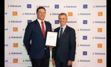  Rabobank Young Beef Ambassador Ryan Olive with Rabobank Australia CEO Peter Knoblanche.