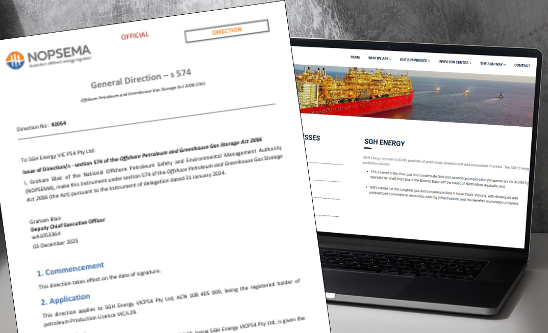 SGH Energy hit with NOPSEMA orders over Longtom field