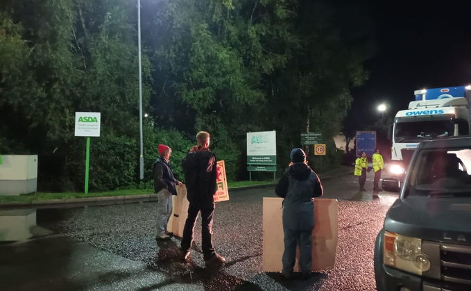 Asda distribution centre in Chepstow was just one of the locations targeted by farmers