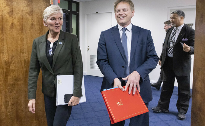 Grant Shapps in Washington DC last month visiting his US counterpart Senator Granholm | Credit: Rosie Hallam / DESNZ