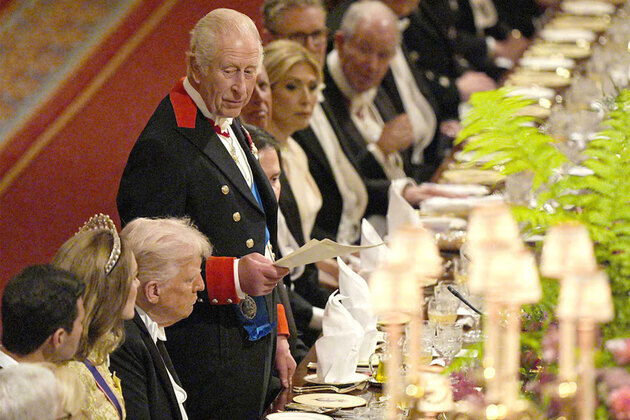 King Charles III reaffirms US-UK military ties and swaps jests with Trump at state dinner