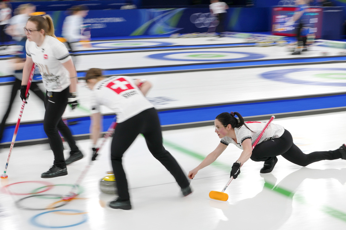 (MICO2026)ITALY-CORTINA D'AMPEZZO-OLYMPIC WINTER GAMES-CURLING-WOMEN-ROUND ROBIN-KOR VS SUI