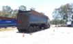 Truck showing trailer and tailgate which lead to a fatal accident at the Bloomfield Group's Rix's Creek mine in NSW. 
