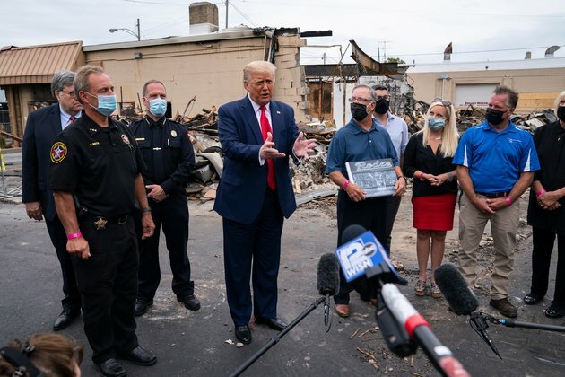 Trump Visits Kenosha, Calls for Tough Response to Protests