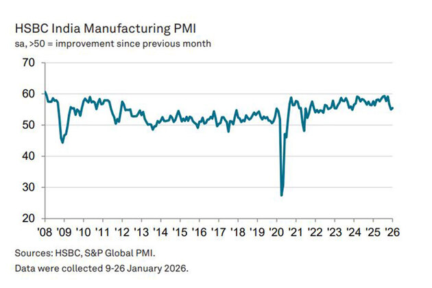 Indian manufacturing growth bounces back after December's dip, shows PMI data