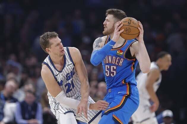 Isaiah Hartenstein nabs first triple-double as Thunder blast Magic