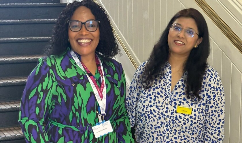 Dr Fatima (right) with R&I admin, Elisabete Merques 