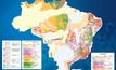  Mapa de depósitos minerais no Brasil