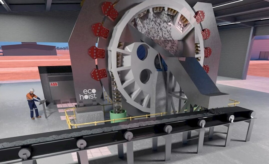 An illustration of what the Ecohoist system would look like at the surface. Image courtesy Ecohoist