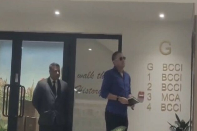 Chief Selector Agarkar arrives to BCCI headquarters ahead of T20 WC squad selection