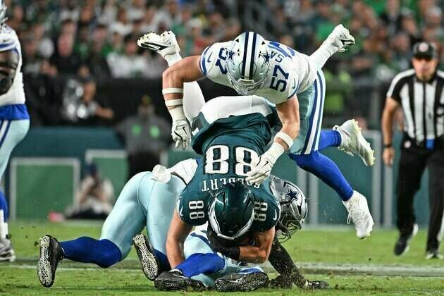 Eagles TE Dallas Goedert (knee sprain) ruled out in Week 2 vs. Chiefs