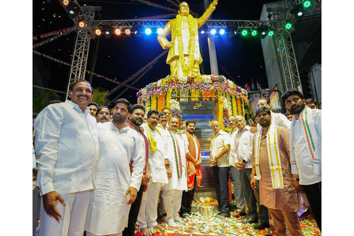 Telangana CM Revanth Reddy unveils NTR statue in Hyderabad, hails legacy of former Andhra Pradesh CM