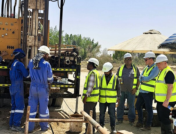 The Robertson Geo team at work in Dubai