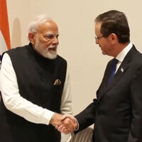 PM Modi meets Israeli President Isaac Herzog as part of his state visit; plants sapling