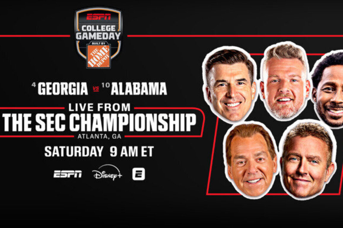 ESPN's College GameDay Built by The Home Depot Travels to Atlanta for the SEC Championship Game - No. 3 Georgia vs. No. 9 Alabama
