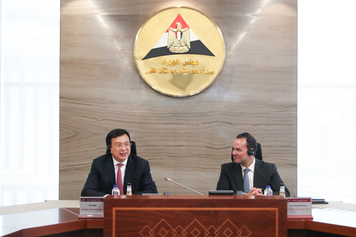 EGYPT-CAIRO-XINHUA-FU HUA-EGYPTIAN PM ASSISTANT-MEETING