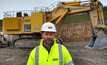  Banks Mining plant director Robbie Bentham at the Bradley site with the Komatsu PC3000-6
