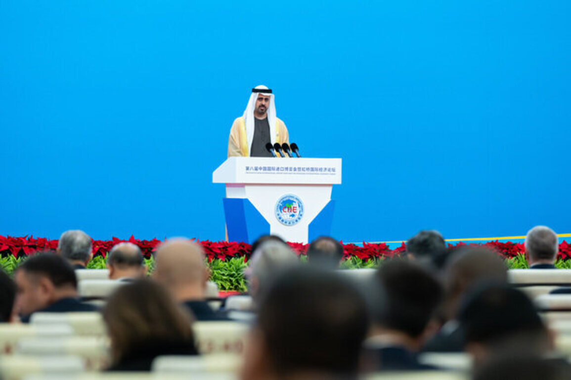 Theyab bin Mohamed bin Zayed attends opening of China International Import Expo 2025 in Shanghai