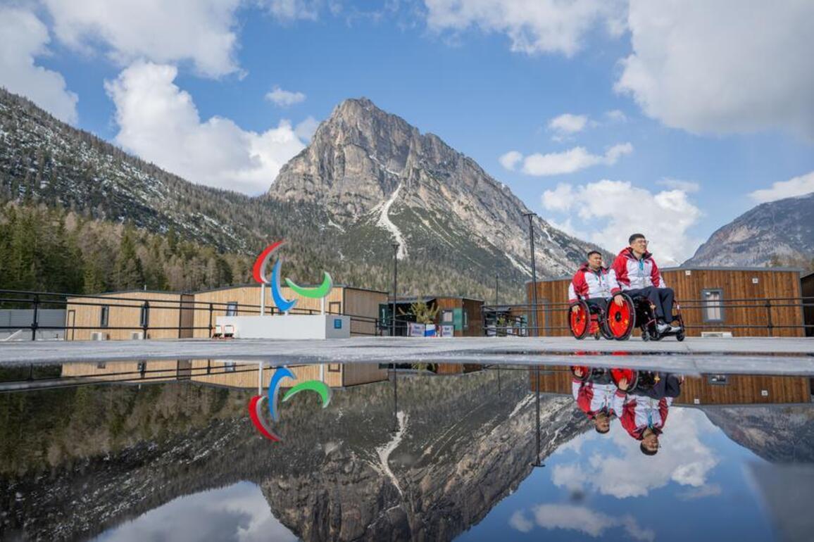 Athletes check into Cortina Paralympic Village