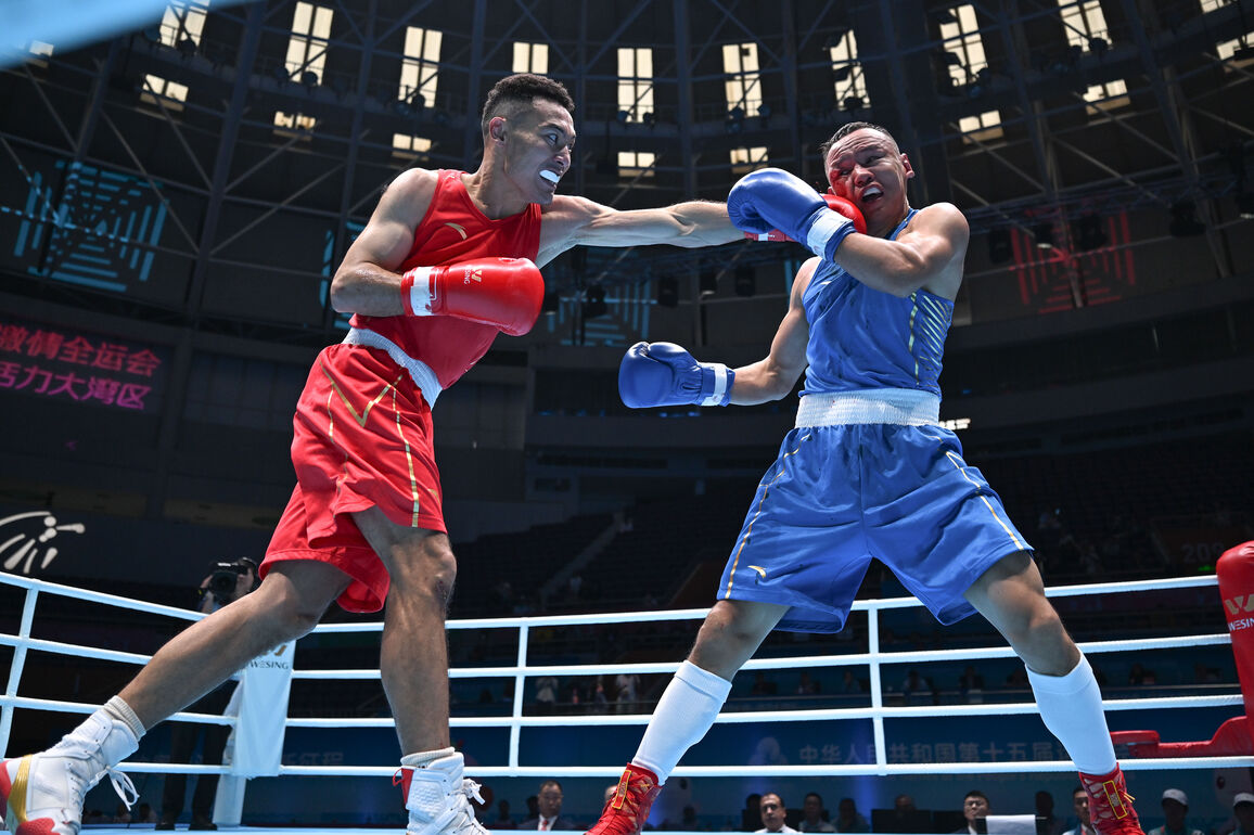 (SP)CHINA-15TH NATIONAL GAMES-BOXING-MEN'S 71KG-FINAL (CN)