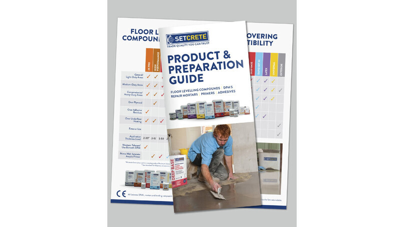 Setcrete product and floor preparation guide optimises product selection