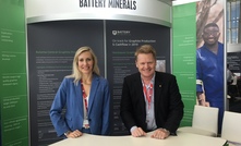  Battery Minerals' Naomi Scott and David Flanagan at Resources Rising Stars