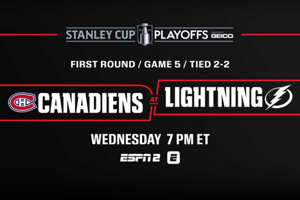 Matchup set for Wednesday's 2026 Stanley Cup Playoffs First Round on ESPN networks
