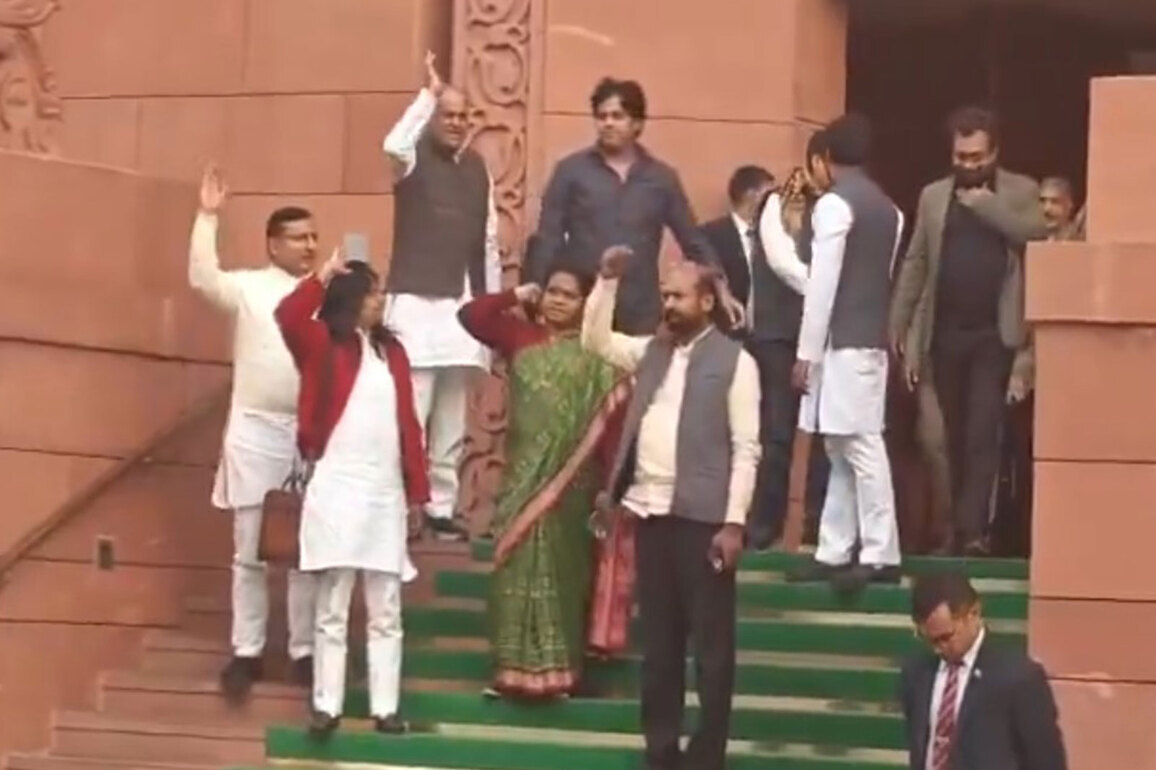 Opposition stages walkout from Rajya Sabha, says LoPs not allowed to speak in Parliament