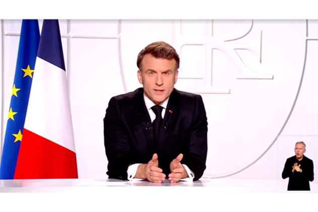 French President says Russia's aggression "knows no borders"