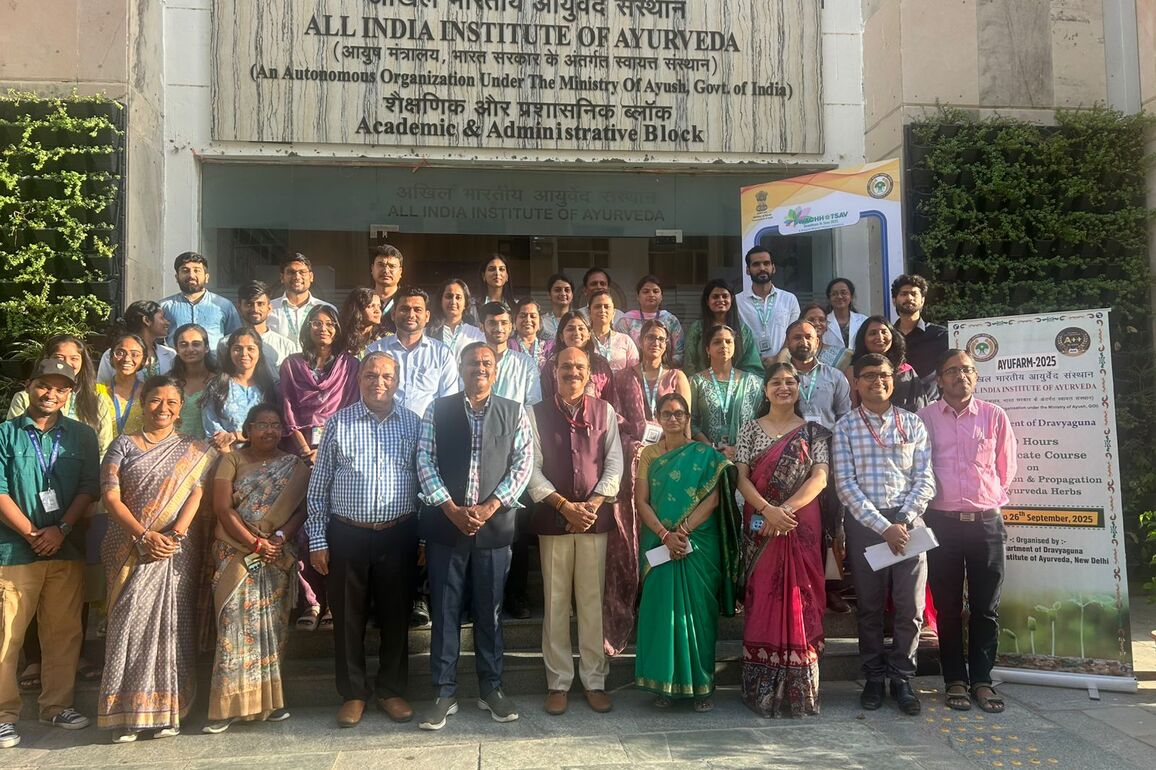 AYURFARM 2025 certificate course on Medicinal Herb cultivation concludes at AIIA, New Delhi