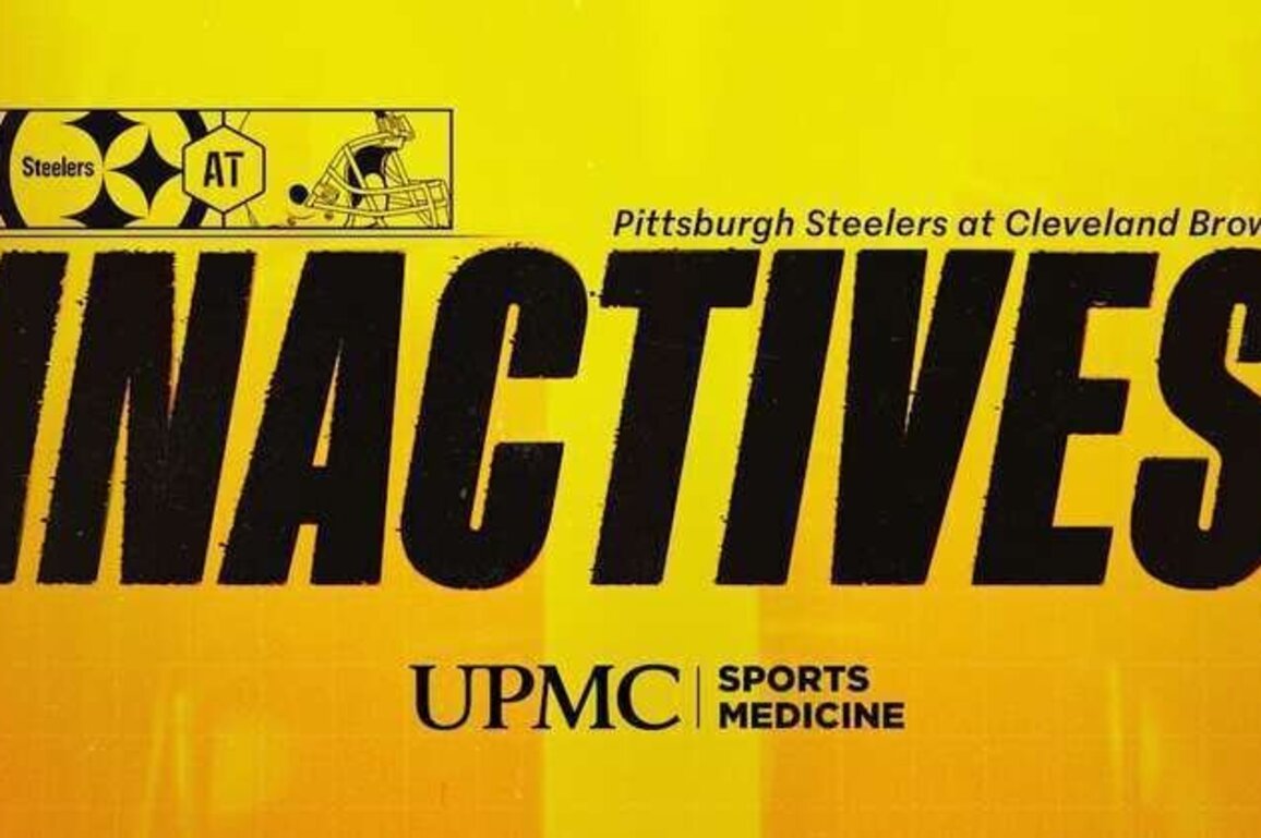 Steelers inactives for Week 17 at Browns