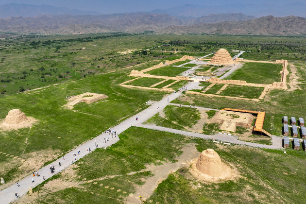CHINA-NINGXIA-YINCHUAN-XIXIA IMPERIAL TOMBS-UNESCO WORLD HERITAGE SITE-EXHIBITS (CN)