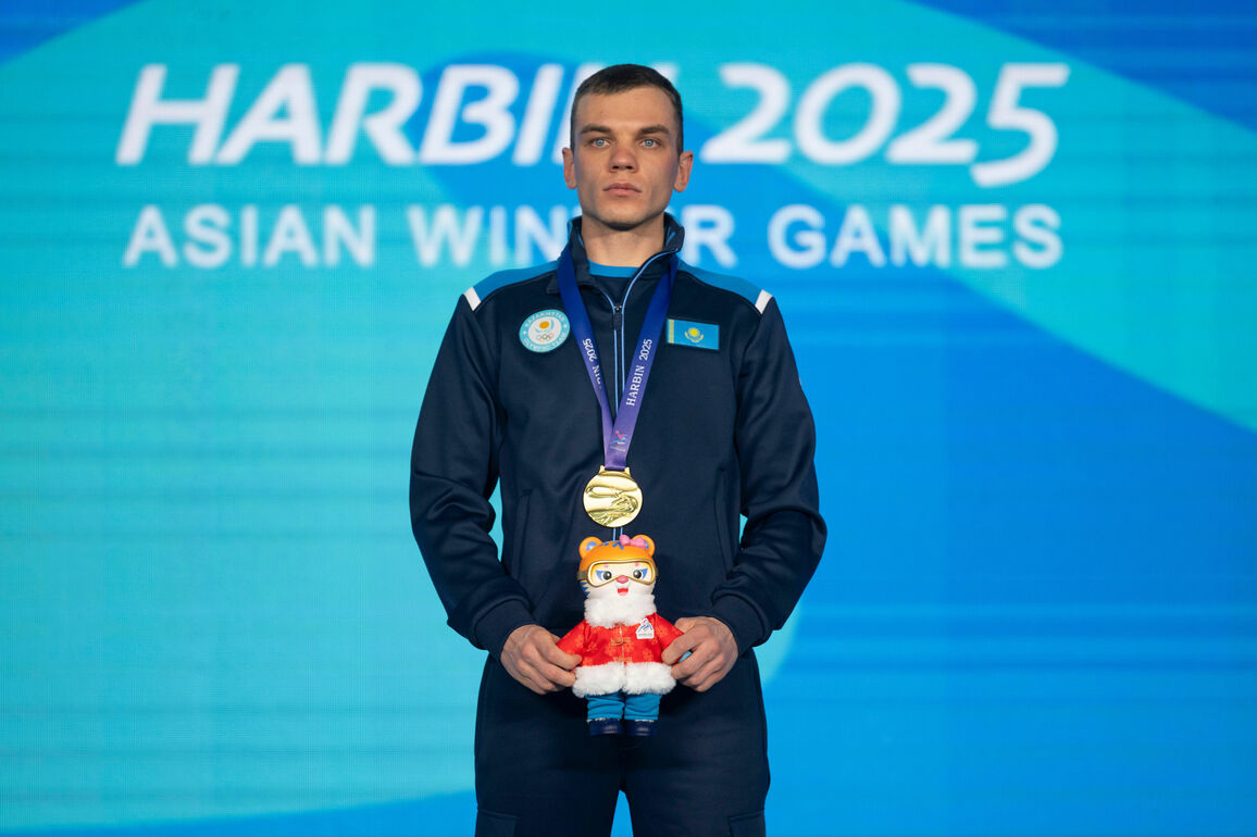(SP)CHINA-HARBIN-ASIAN WINTER GAMES-BIATHLON-MEN'S 10KM SPRINT-VICTORY CEREMONY(CN)