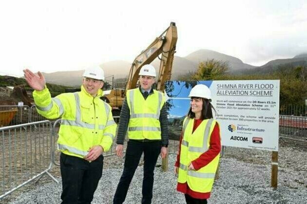 Infrastructure Minister Nichola Mallon's Pound 5.1 million Shimna River Flood Alleviation Scheme gets underway