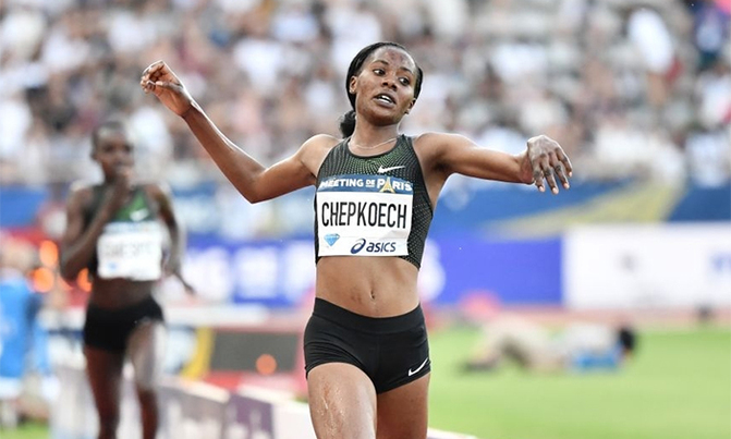 Kenya's Chepkoech sets new steeplechase world record Kenya's Chepkoech sets new steeplechase world record
