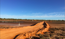  On-playa causeway developed to assess geotechnical properties of borrow material