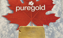 The first gold bar poured at the PureGold mine at Red Lake, Ontario