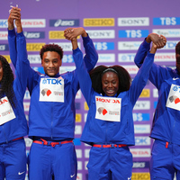 (SP)JAPAN-TOKYO-ATHLETICS-WORLD ATHLETICS CHAMPIONSHIPS-MIXED 4X400M RELAY-AWARDING CEREMONY