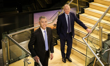  BHP CEO Mike Henry (left) and CFO David Lamont. Image: Thomas Graham