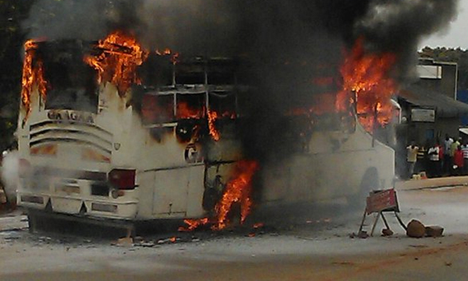 No death in Gaaga bus fire No death in Gaaga bus fire