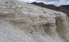 Outcropping mineralisation at Global Geoscience's Rhyolite Ridge