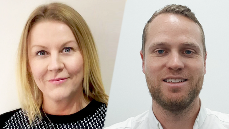 Louise Kelly and Patrick Skilton