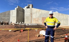  Liontown Resources MD and CEO Tony Ottaviano in front of the primary crusher under construction at Kathleen Valley