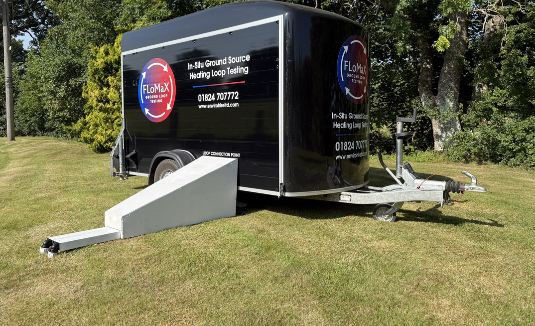 FLoMaX connected to a borehole with the connecting pipework protected by insulated steel plate for operator protection and the avoidance of interference from temperature and direct sunlight